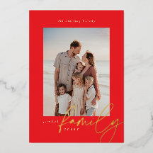Family Foil Holiday Card
