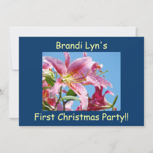 Family Friends Baby's FIRST Christmas Party Invitation