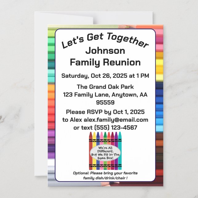 Family Fun Reunion Magnetic Card (Front)