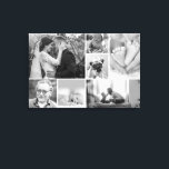 Family gallery collage Black and White Photos  Canvas Print<br><div class="desc">I was staring at a bare wall at home and I'm dreaming of doing a gallery wall. The thought of having to get different sized picture frames keeps on stopping me from moving forward with it. Do you have the same issue? So as an alternative for us I've created this...</div>