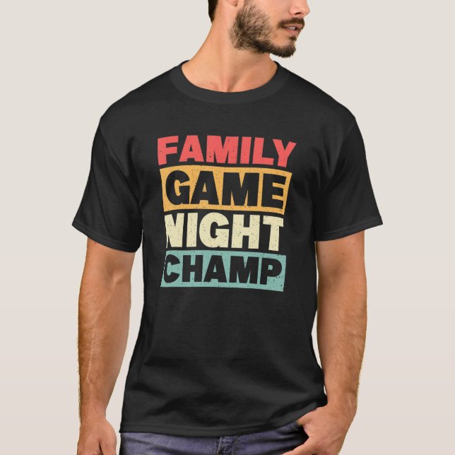 Family Game Night Champ Board Game Board Gamer Tab T-Shirt (Front)