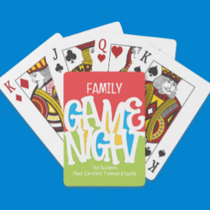 Family GAME NIGHT Cute & Colourful Playing Cards