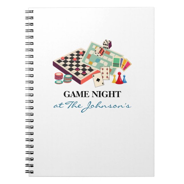 Family Game Night Personalized Scorekeeping Notebook (Front)