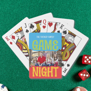 Family Game Night Photo Cute & Colourful Playing Cards
