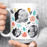 Family Garden Colourful Floral Photo Collage Coffee Mug<br><div class="desc">Brighten your mornings with this custom Family Garden colourful floral photo collage mug. Featuring a vibrant floral design and space for your favourite family photos, this mug is perfect for enjoying your coffee or tea. Personalize it with your own photos to create a unique and cherished keepsake. Ideal for gifting,...</div>