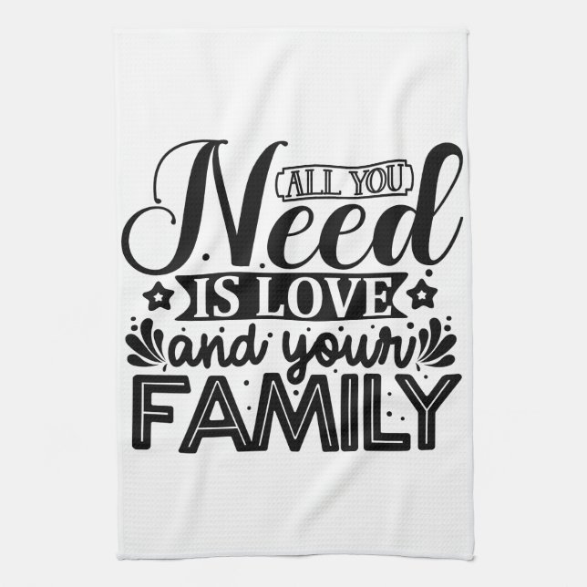 Family Gathering Kitchen Towel (Vertical)