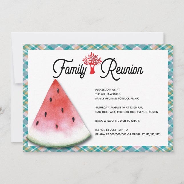 Family Gathering Reunion Picnic Invitation (Front)