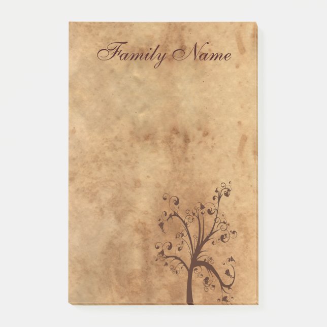Family Genealogy Tree Post-it Notes (Front)