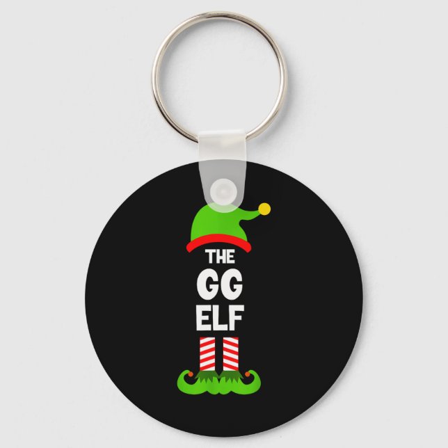 Family Gg Elf Christmas Matching Pajama Funny  Keychain (Front)