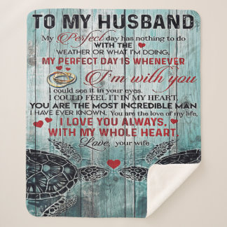 Family Gift | Cute To My Husband Gift Sherpa Blanket