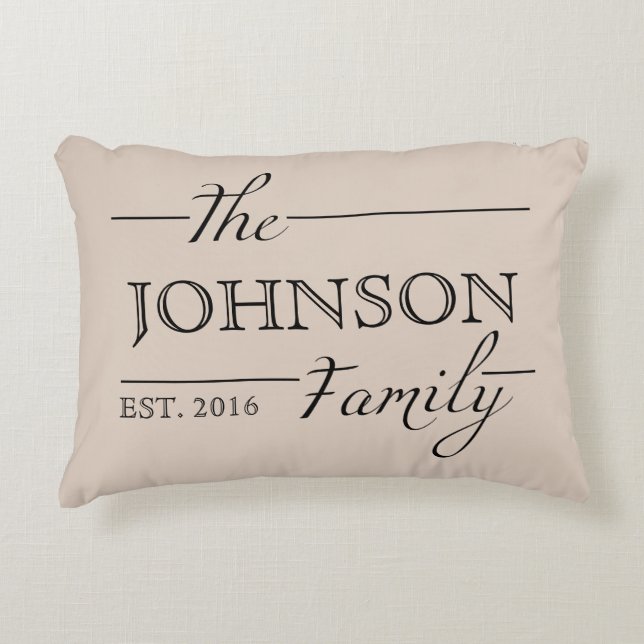 Family Gift Personalized Custom Pillow Home Decor (Front)