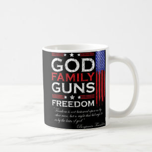 FAMILY GOD GUNS AND FREEDOM CHRISTIAN MAGA  TRUMP  COFFEE MUG