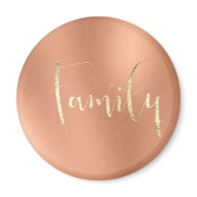 Family Golden Script Pink Copper Home Planning
