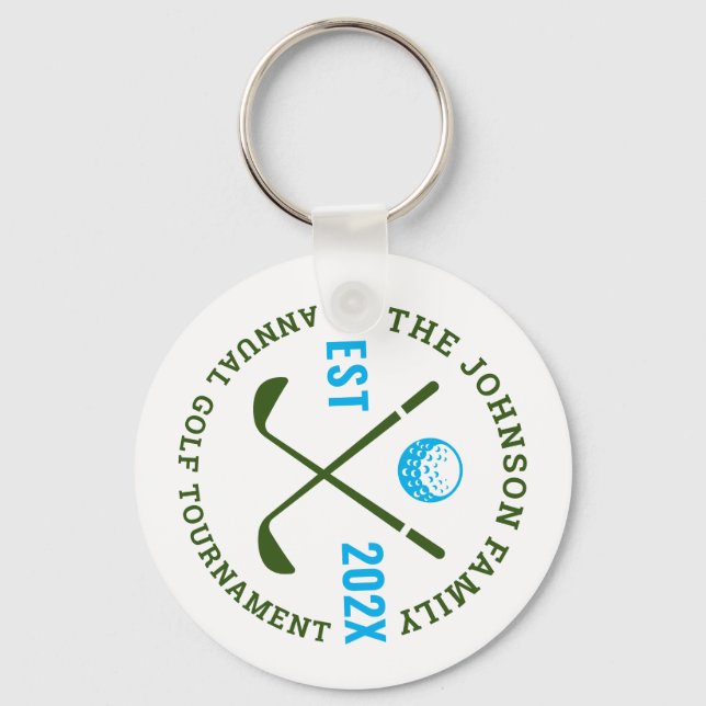 Family Golf Tournament | Custom Logo Keychain (Front)