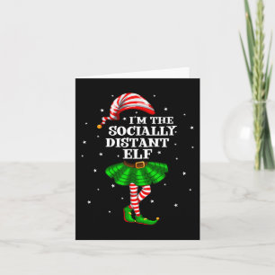 Family Group I'm The Socially Distant Elf Christma Card