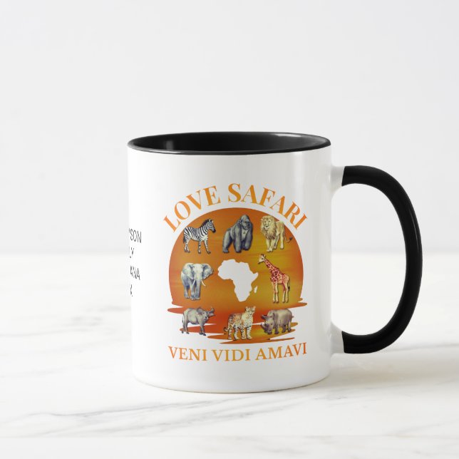 Family Group LOVE SAFARI Souvenir Mug (Right)
