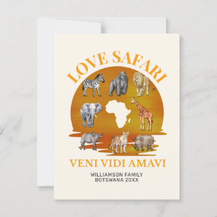 Family Group LOVE SAFARI Souvenir Postcard