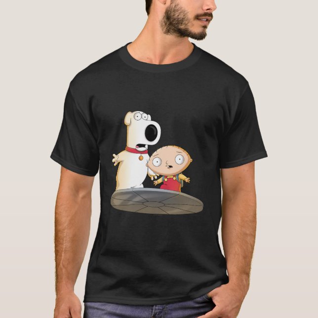 Family Guy Stewie And Brian Shocked T-Shirt (Front)