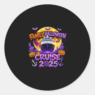 Family Halloween Cruise 2025 Spooky Matching Crew Classic Round Sticker
