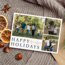 Family Happy Holidays Christmas Photo Card
