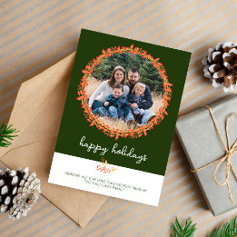 Family Happy Holidays Christmas Photo Card
