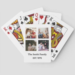 Family Heritage Multi-Photo Collage Playing Cards