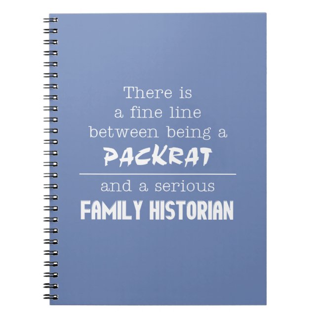Family Historian Notebook (Customize Your Colour) (Front)