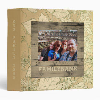 Family History Genealogy Custom Photo Fall Leaves Binder