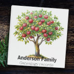 Family History watercolor apple tree Binder<br><div class="desc">Ring Binder "Family History" with image of watercolor apple tree.A beautiful way to store and share your genealogical research. The cover features a vibrant, hand-painted apple tree, symbolizing the roots and branches of your family. Inside, you'll find plenty of space to organize documents, photos, and stories, preserving your heritage for...</div>