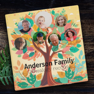 Family History watercolor tree name Binder