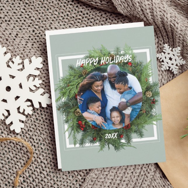 Family Holiday Card Custom Template (Family Holiday Card Custom Christmas Message)