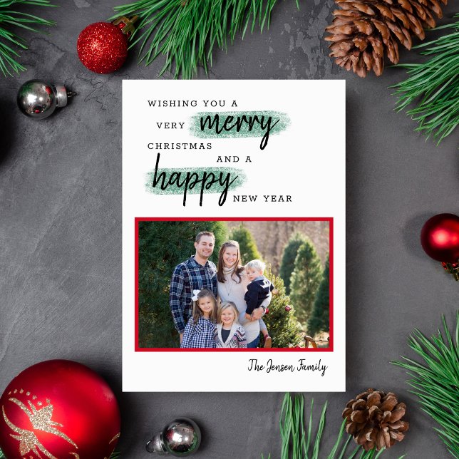 Family Holiday Cheer Christmas Photo Card (Creator Uploaded)