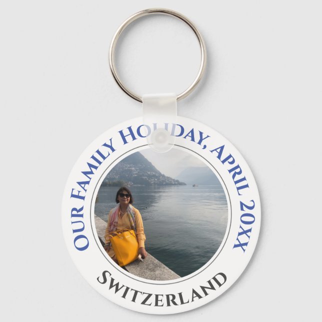 Family Holiday Memories Souvenir Keychain (Front)