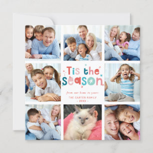 FAMILY HOLIDAY multi 8 photo instagram squares Card