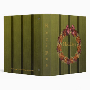 Family Holidays Recipes Cookbook #2 Avery Binder