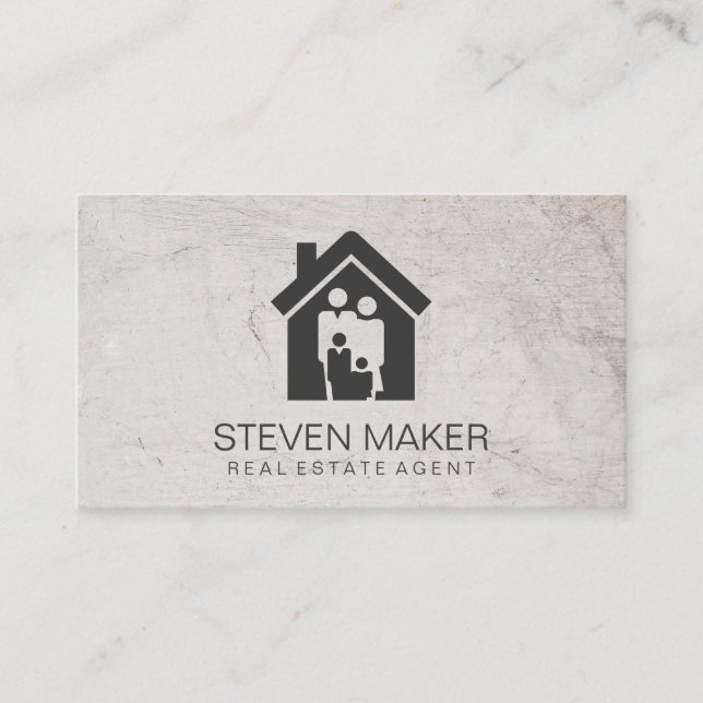 Family Home | Real Estate Agent Business Card (Front)