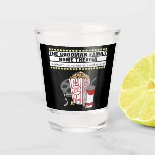 Family Home Theatre Personalized Shot Glass
