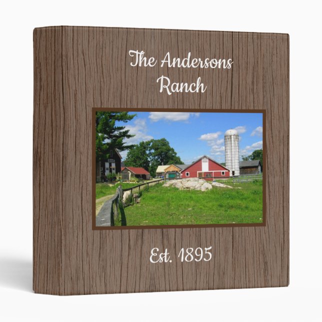 Family Homestead Front Photo Avery Binder (Front/Spine)