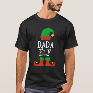 Family I m The Dada Elf Christmas Matching Pajama T-Shirt