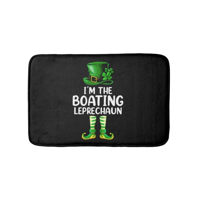 Family I'm The Boating Leprechaun St Patrick's Day Bath Mat (Front)