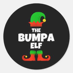 Family I'm The Bumpa Elf Christmas Matching Pajama Classic Round Sticker