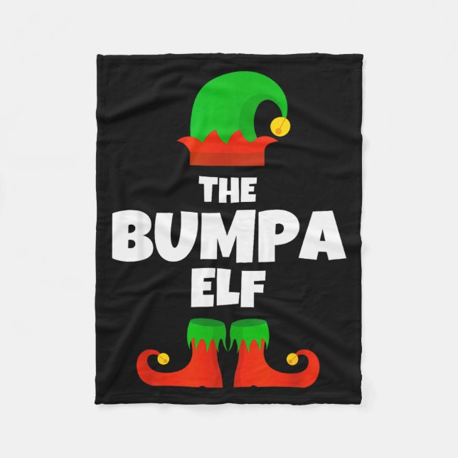 Family I'm The Bumpa Elf Christmas Matching Pajama Fleece Blanket (Front)