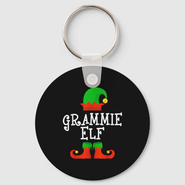 Family I'm The Grammie Elf Christmas Matching Paja Keychain (Front)