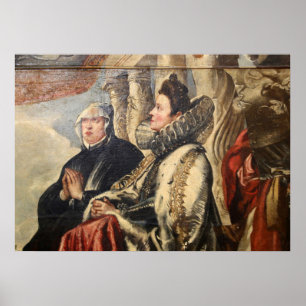 Family in Adoration Poster