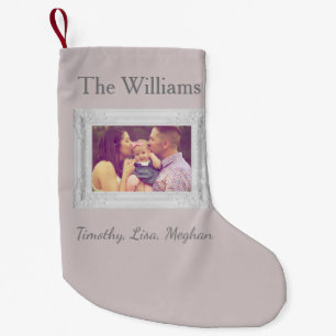 Family in Photo Frame Christmas Small Christmas Stocking