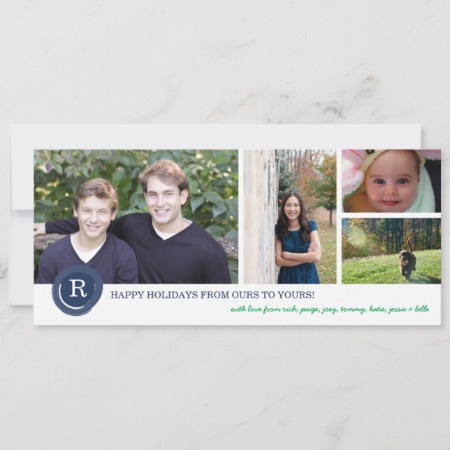 Family Initial Holiday Card (Front)