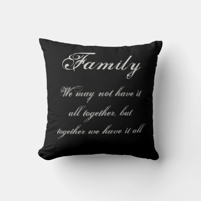 Family Inspiration Throw Pillow (Front)