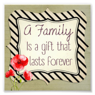 Family Inspirational Quote Photo Print