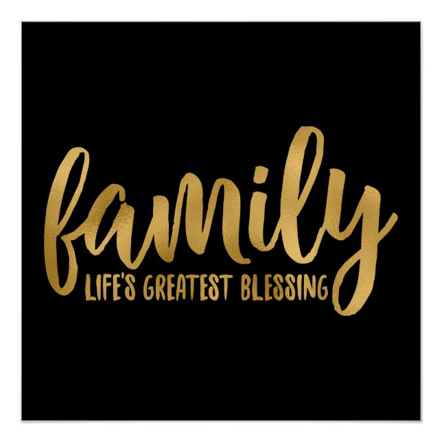 Family is a Blessing Poster (Front)