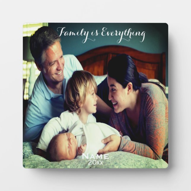 Family is Everything Personalized Tabletop Plaque (Front)